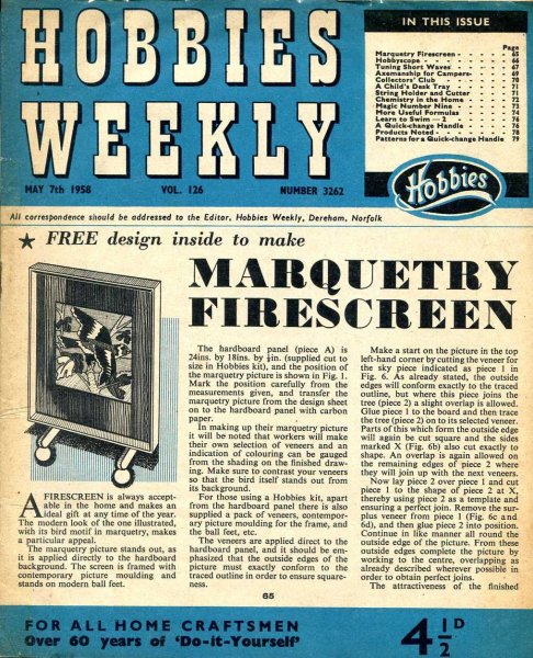 Hobbies Weekly August 1955 (five issues)