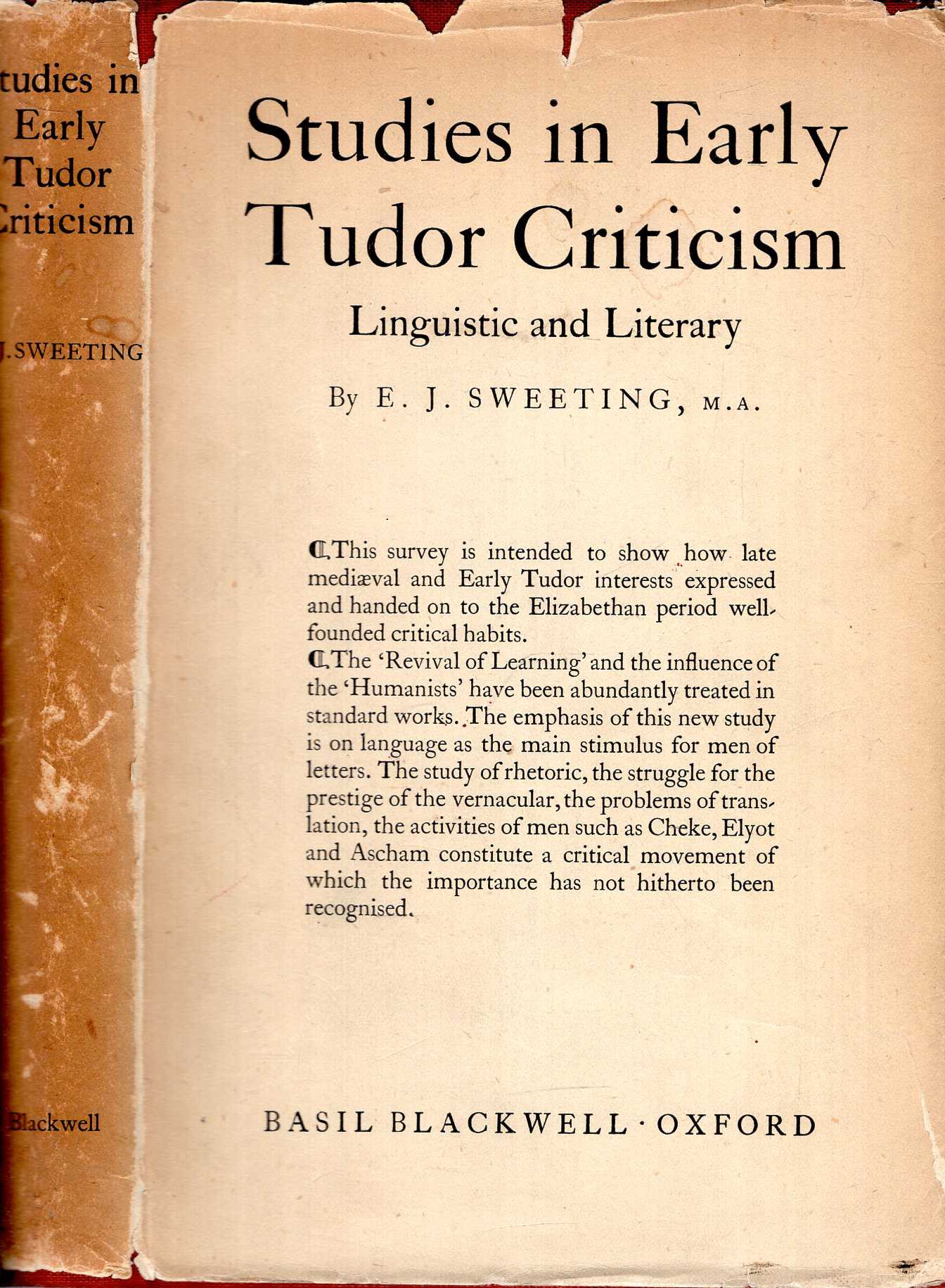 Early Tudor Criticism Linguistic Literary